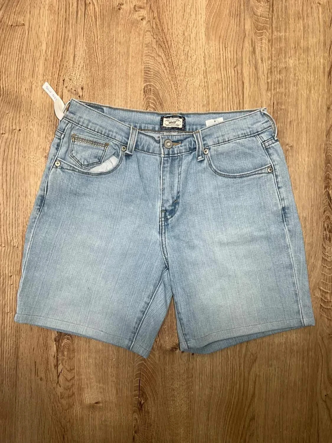 Short Levi's 515 Capri Taille 9 Vintage Coton Bleu Clair Slv 022 – photo 2